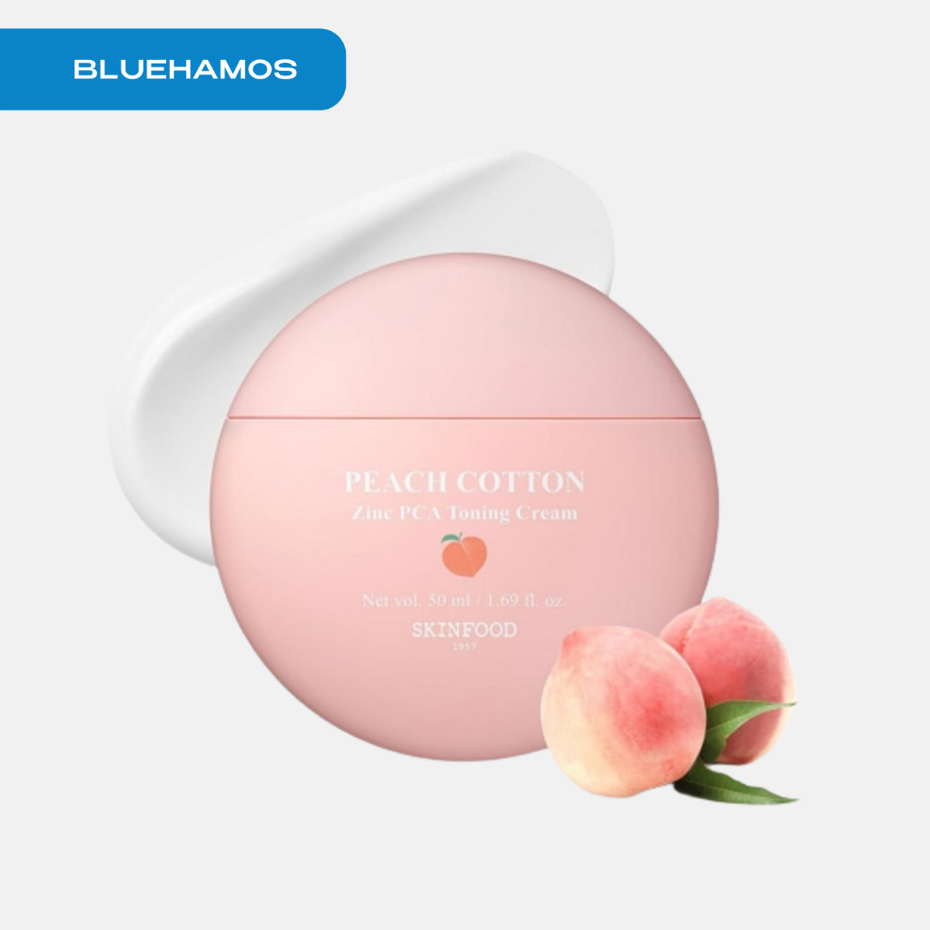 Kem dưỡng ẩm nâng tone Skinfood Peach Cotton Zinc PCA Toning Cream 160g