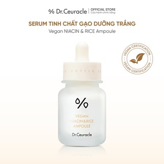 [L x Dr.Ceuracle] Tinh Chất Gạo Dưỡng Sáng Dr.Ceuracle Vegan NIACIN & RICE Ampoule 30ml