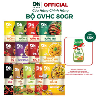  Bộ Gia Vị Hoàn Chỉnh Dh Foods - Sốt Gia Vị Nấu Ăn Sốt Ướp Thịt Nướng Gia Vị Nấu Lẩu Canh Chua Kho Thịt Tiện Lợi 80g 