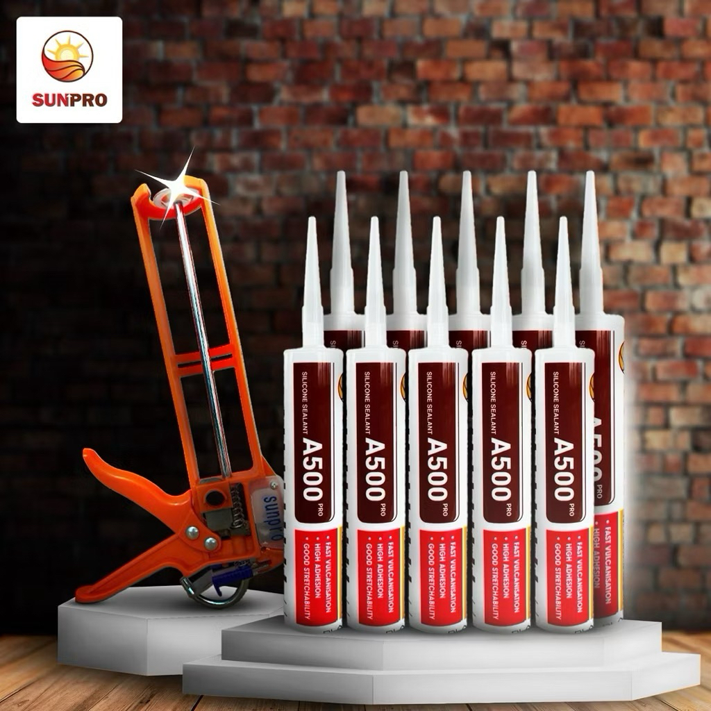 👉 Combo 10 chai keo silicon A500 Sunpro – Giá rẻ – TẶNG 1 súng bắn keo