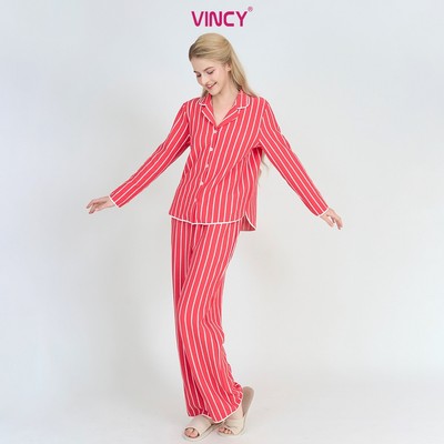 BTD19W5T01-BỘ THUN DÀI VỚI THIẾT KẾ PIJAMA ĐIỂM NHẤN VIỀN NỔI BẬT MANG LẠI SỰ DUYÊN DÁNG VÀ THOẢI MÁI