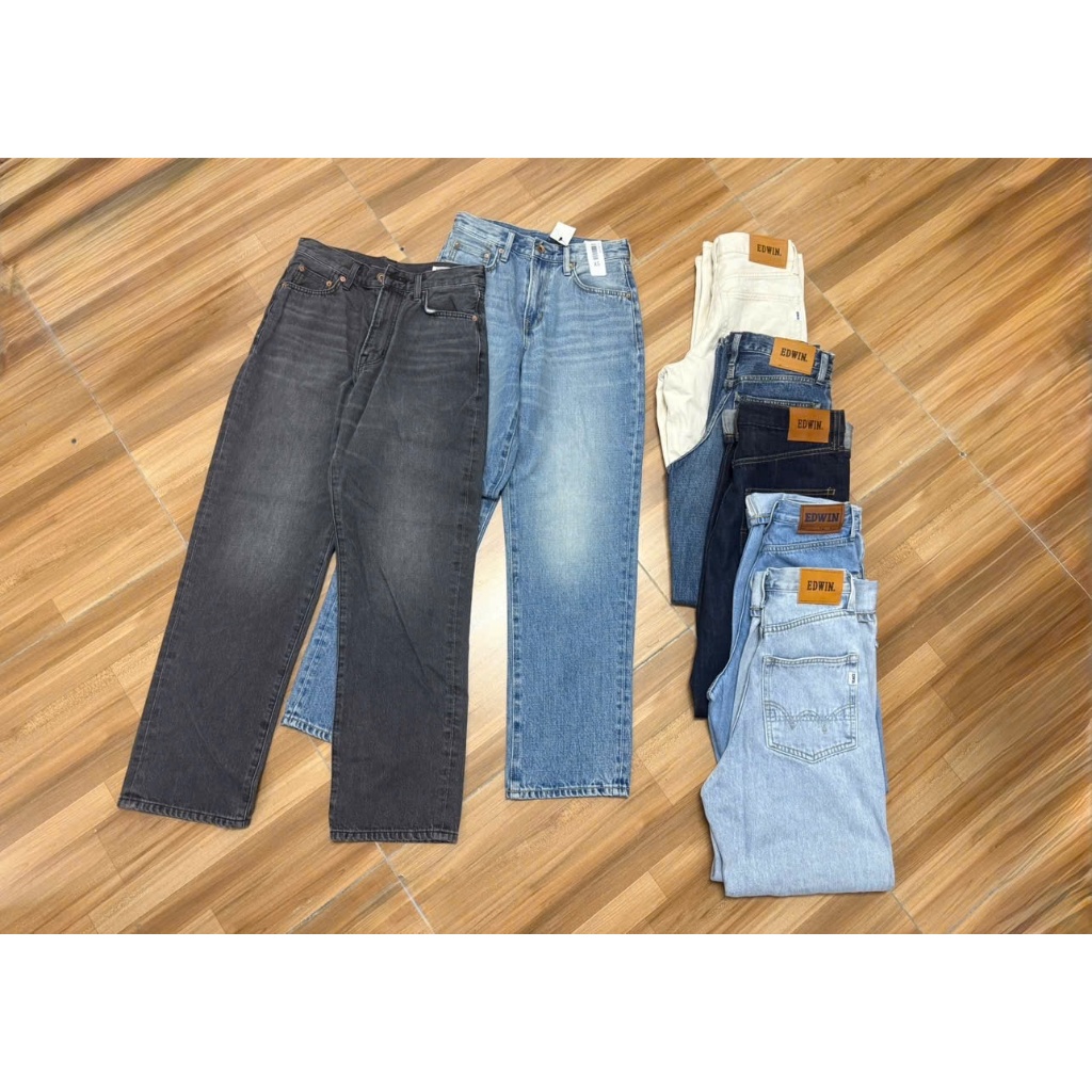 Quần Jeans baggy ống suông Edwin xuất Nhật