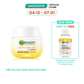  Kem Dưỡng Ban Ngày Garnier Light Complete Speed Whitening Serum Cream SPF30 PA+++ 50ml 