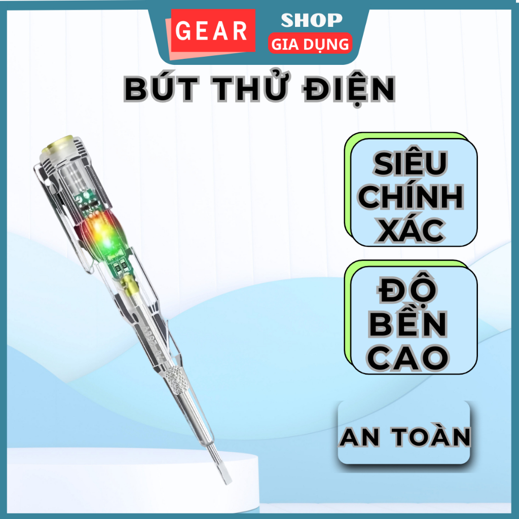 Bút thử điện tiếp xúc cảm ứng thông minh GEARSHOP bút điện đa chức năng