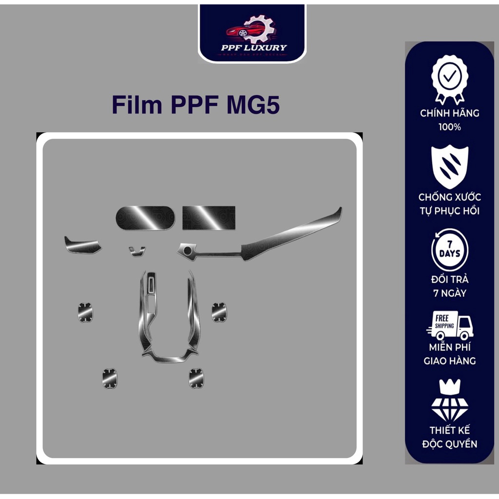MG5: miếng dán film PPF chống xước,tự phục hồi,che mờ vết xước cũ hiệu quả-PPF LUXURY