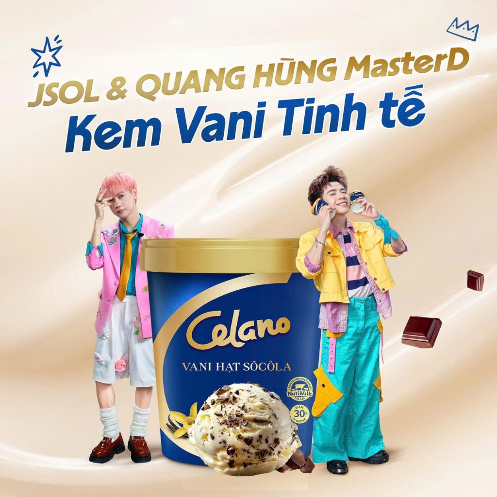 Kem hộp Celano vani hạt socola (460ML)
