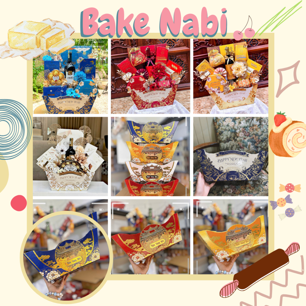 SET 5 KHAY THUYỀN GIỎ QUÀ TẾT. ĐẾ THUYỀN, GIỎ LÀM QUÀ TẾT- MẪU ĐẸP CỨNG CÁPx