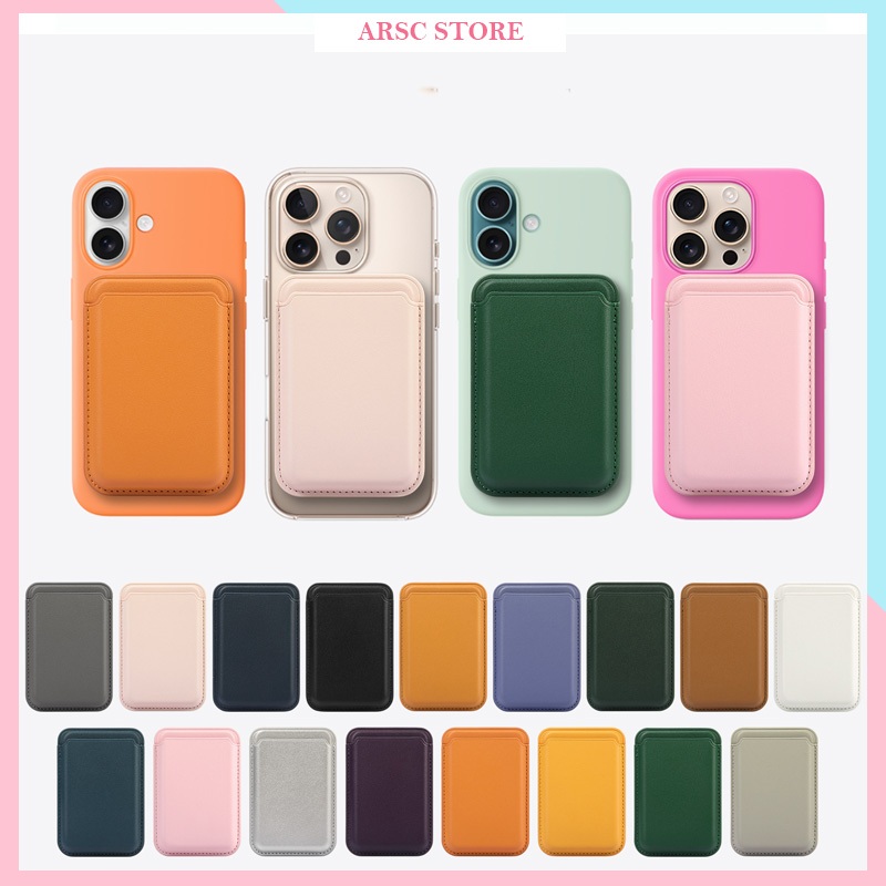 Ví Da Từ Tính cho iPhone 11 12 13 14 15 16 17 Promax Pro Plus Air - Ví Da Thẻ Từ Tính