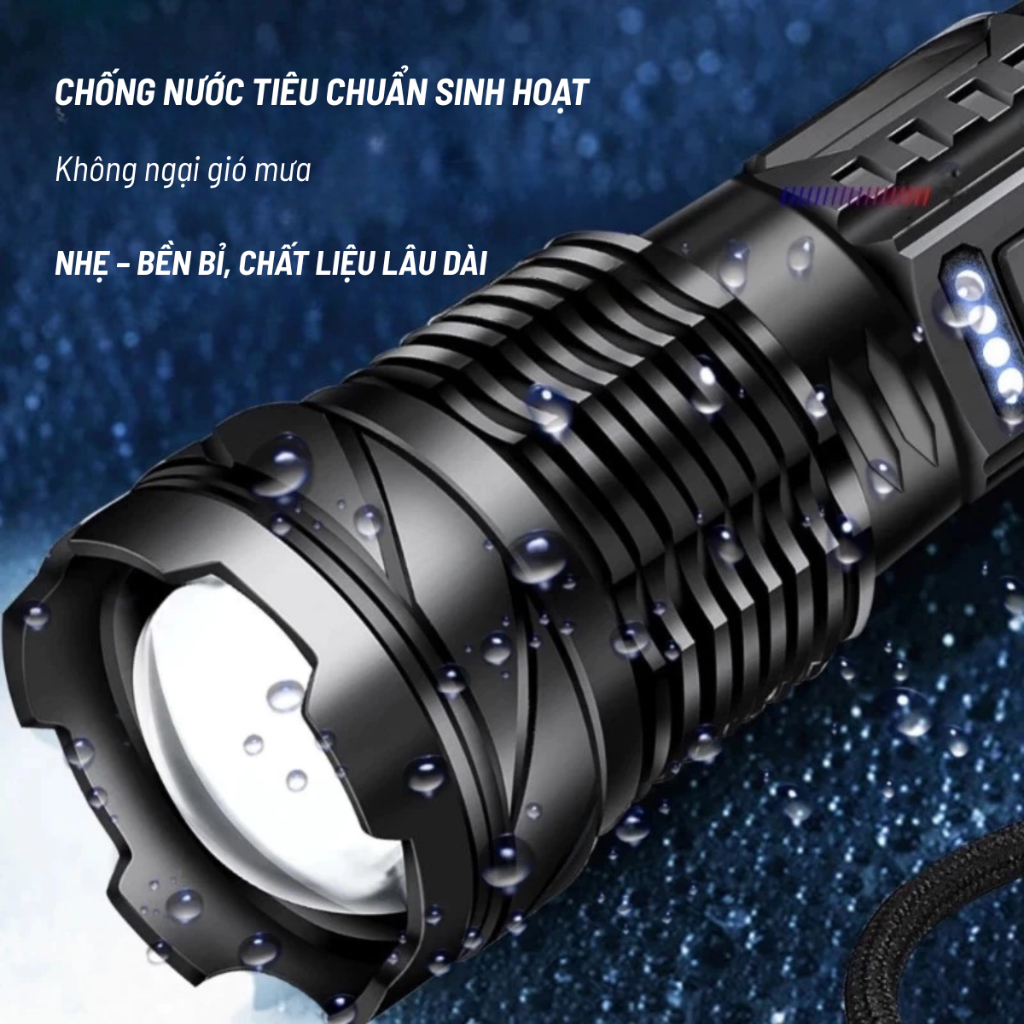 Đèn Pin LED Cầm Tay Siêu Sáng Pin Trâu 3 Chế Độ, Pin Tích Điện Dùng Tới 6h Liên Tục, Chống Nước Tốt | BigBuy360 - bigbuy360.vn