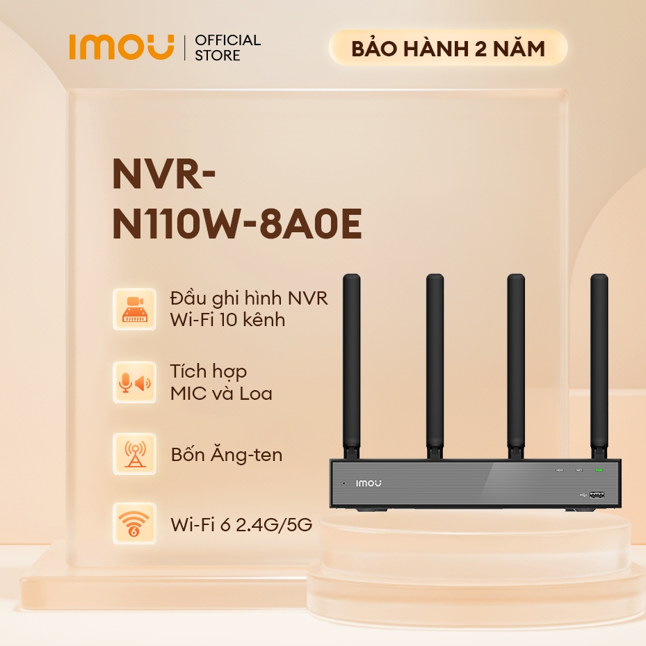 Đầu ghi hình Wifi 10 kênh IMOU NVR-N110W-8A0E/NVR-N118W-8A0E