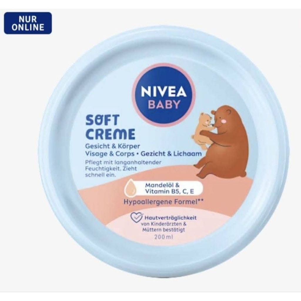 MẪU MỚI Kem dưỡng ẩm cho bé Nivea Soft Baby 200ml nội địa Đức
