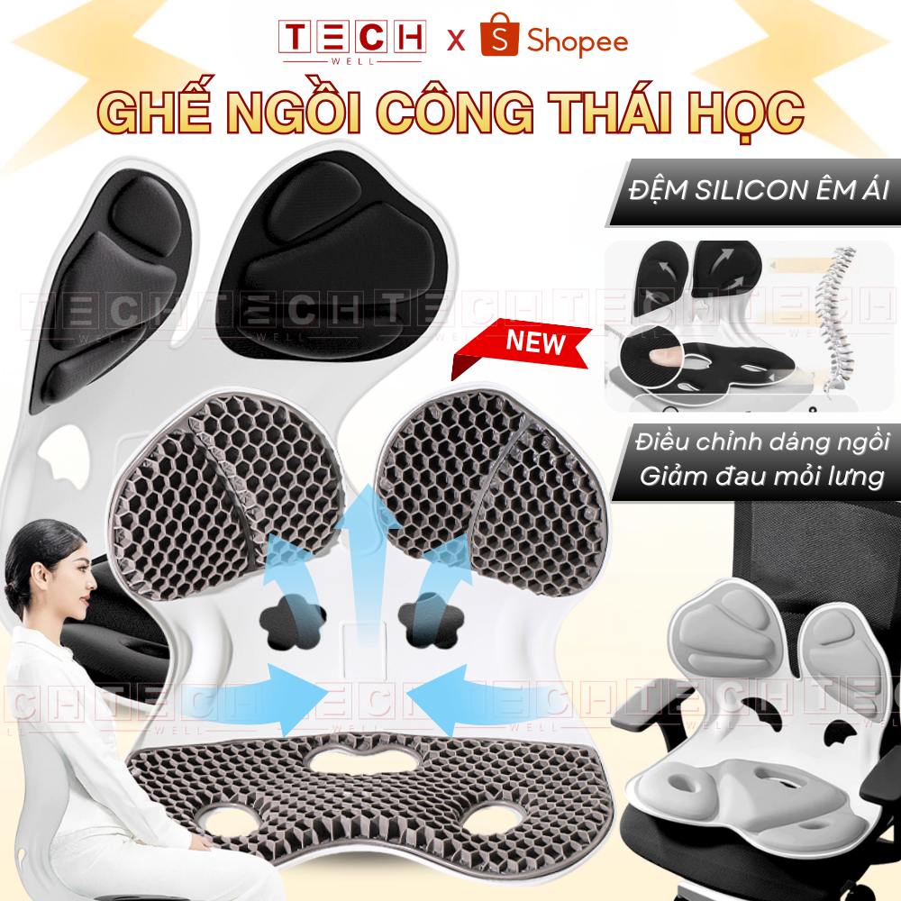 Ghế Công Thái Học Chỉnh Dáng Ngồi Chống Gù Lưng Ghế Tựa Bà Bầu Phù Hợp Cho Văn Phòng, Trẻ Em