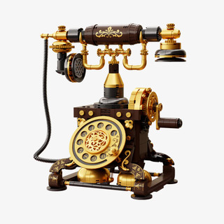 Xếp hình Pantasy: Retro Phone Điện Thoại Kéo Số Phong Cách Retro Vintage Decor Trang Trí Nội Thất