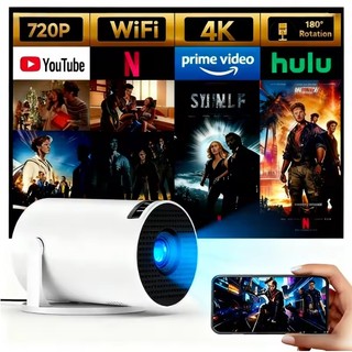  Máy chiếu mini HY300 Pro Android11 Full HD 4K Tự động Keystone WiFi2.4 5G Kết nối điện thoại laptop ios xem phim 