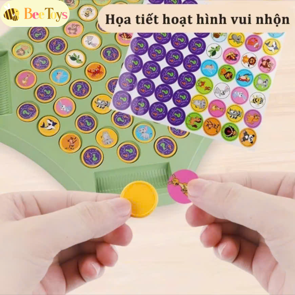 Bàn cờ lật 2 người 4 người kèm que lật cờ đồ chơi cờ lật cho bé đồ chơi giải đố rèn luyện trí nhớ tập trung Bee Toys