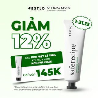   BẢN VẬT LÝ - DA DẦU  Kem chống nắng PESTLO Saferecipe Sun Essence SPF50+ PA++++ 