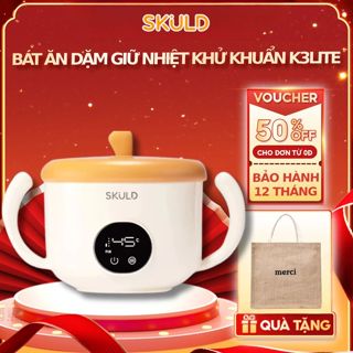  Bát Ăn Dặm Giữ Nhiệt SKULD K3LITE  Bình Ủ Cháo Tích Điện Cảm Ứng Thông Minh Khử Khuẩn & Thanh Trùng An Toàn Cho Bé 