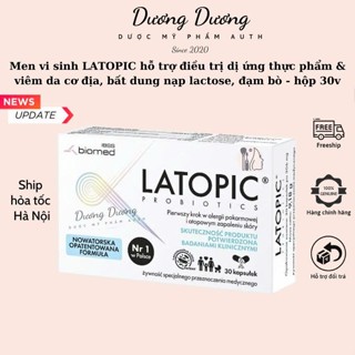  Viên uống men vi sinh LATOPIC PROBIOTICS hỗ trợ dị ứng bất dung nạp lactose viêm da cơ địa 