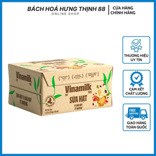  Thùng 24 hộp Sữa hạt 9 loại hạt Vinamilk ít đường - hộp 180ml 