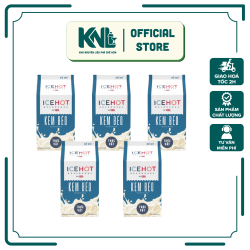 ICEHOT KEM BÉO 454g – Bộ 5 / 10 Hộp & Thùng – Kem Béo Sánh Mịn, Hòa Tan Nhanh