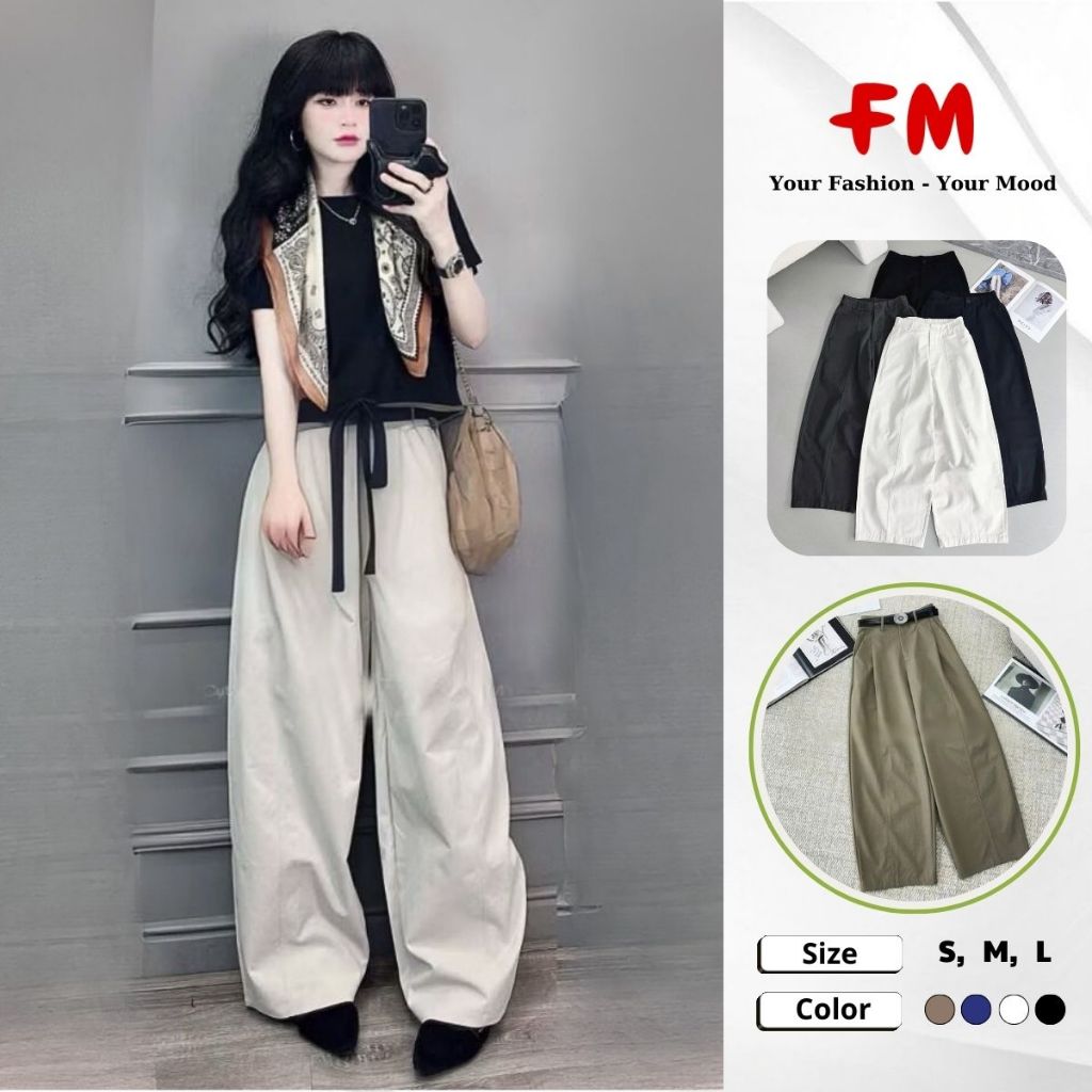 Quần Kaki Nữ Baggy FMSTYLE SHOP – Form Rộng Thoải Mái Dễ Phối Đồ, Hách Dáng 25100252