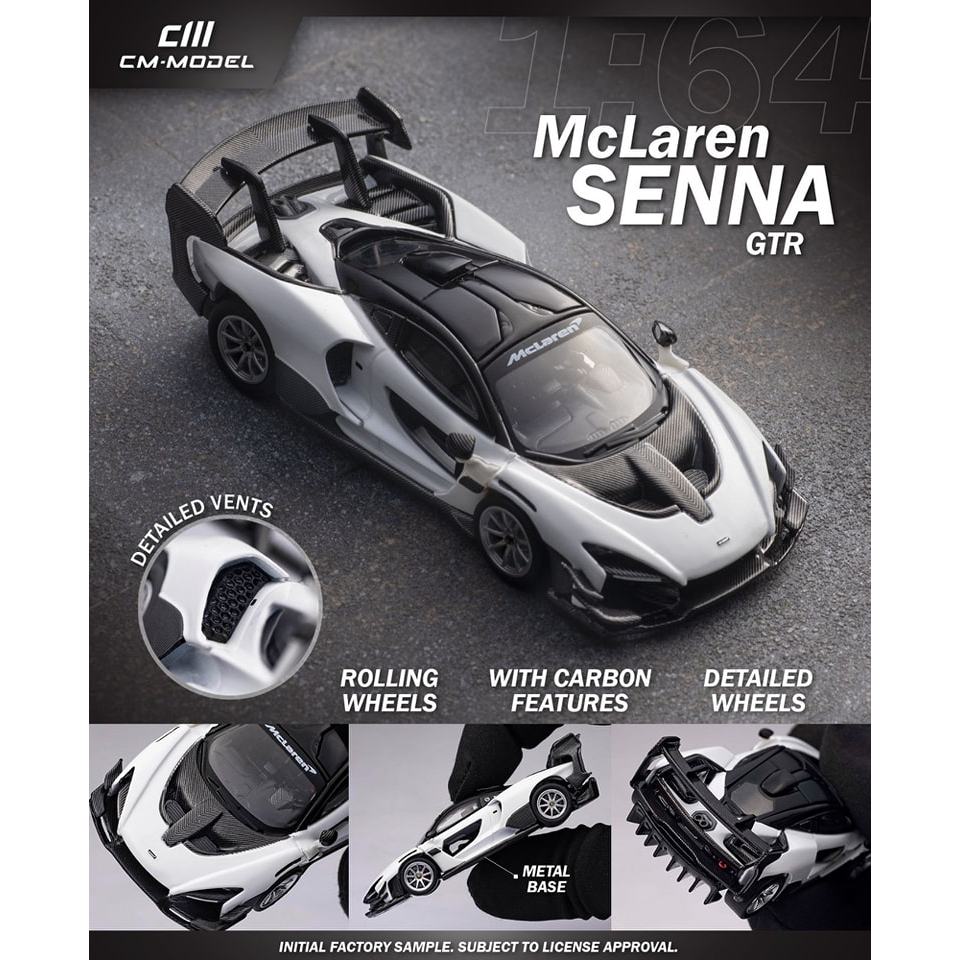 Autania - CM Model 1:64 - McLaren Senna GTR White