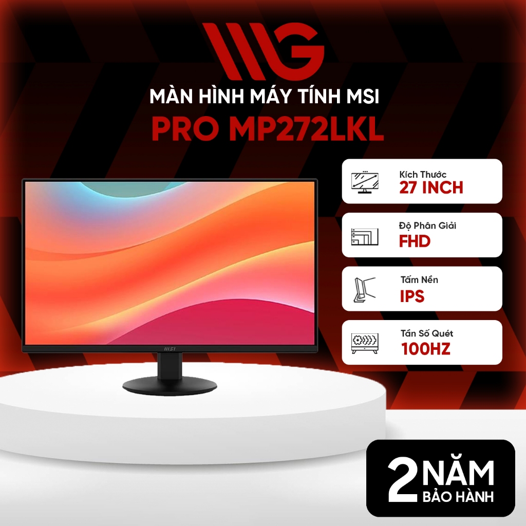 Màn hình MSI PRO MP272LKL 27 inch FHD 100 Hz 1 ms IPS