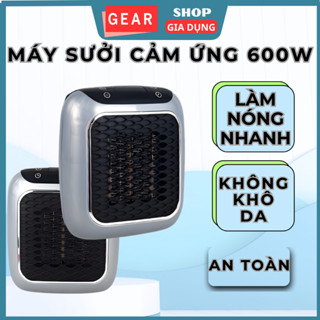 Máy sưởi ấm mini gắn tường GEARSHOP quạt sưởi gốm treo tường có điều khiển tiết kiệm điện 800W cắm điện trực tiếp