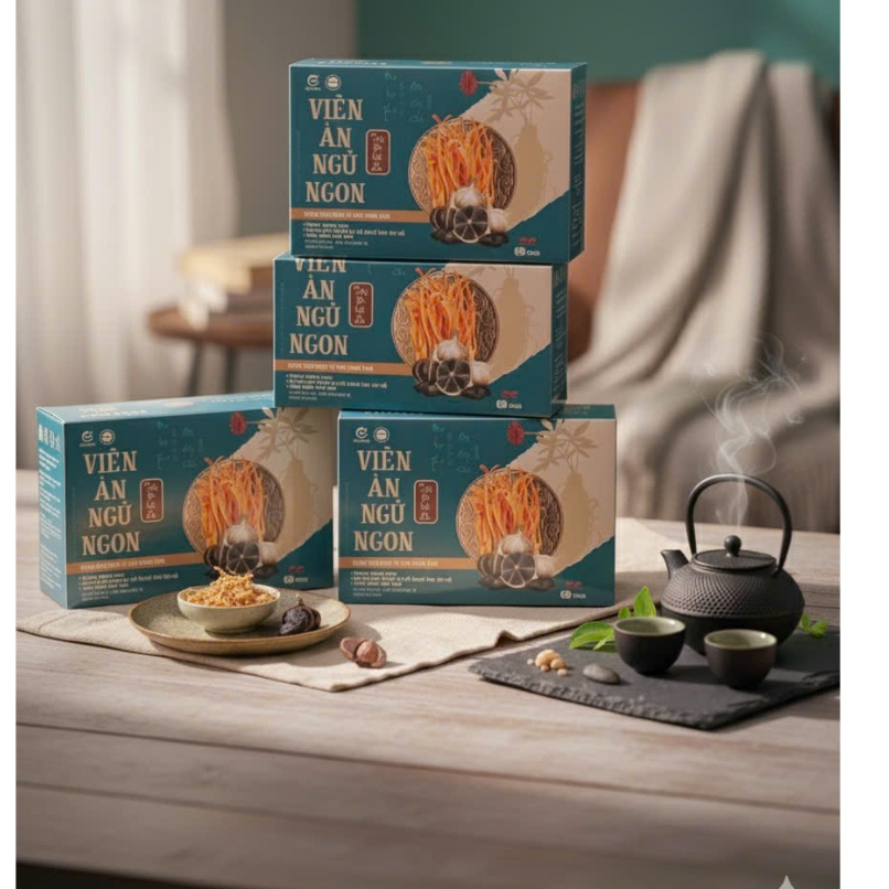 VIÊN ĂN NGỦ NGON TRÙNG THẢO LINH CHI -Ăn ngủ ngon, tăng đề kháng, tăng cường sức khỏe-(hộp 60 viên)