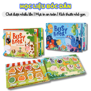  Đồ chơi Montessori Học liệu bóc dán busy book quiet book dành cho bé trải nghiệm TIGERTOYS  A5-3  