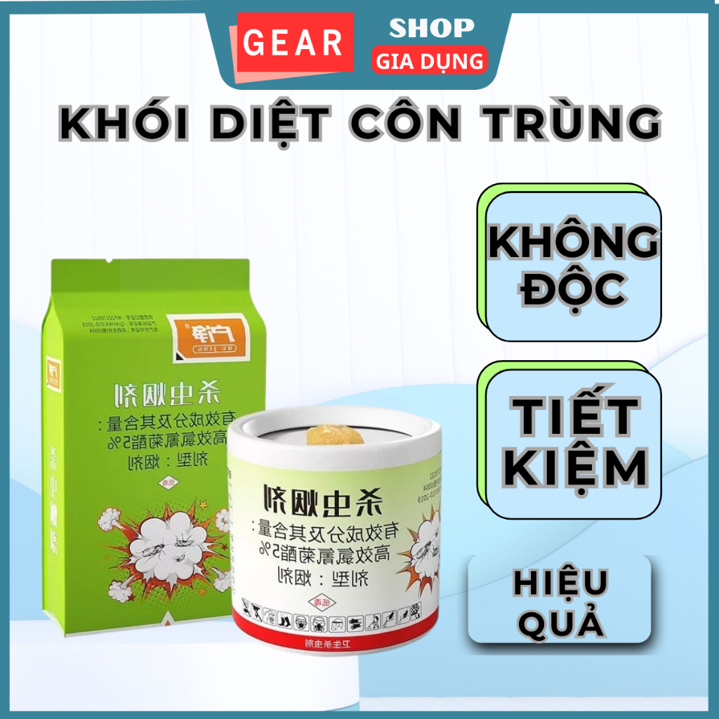 khói đuổi côn trùng và gián GEARSHOP hộp khói khí diệt côn trùng đa năng tại nhà