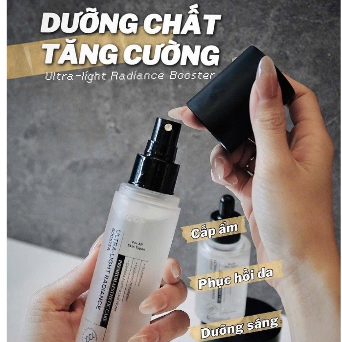 Bộ sản phẩm tinh chất dưỡng trắng da và cấp ẩm KYUNGLAB ultra light radicean(chính hãng kyunglab)