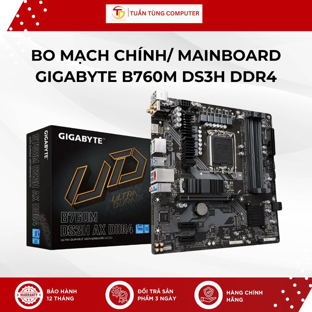 Bo mạch chủ - Mainboard GIGABYTE B760M DS3H DDR4