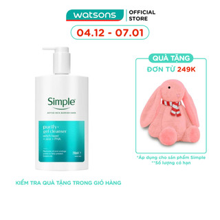  Gel Rửa Mặt Simple Purify+ Gel Cleanser 240ml 