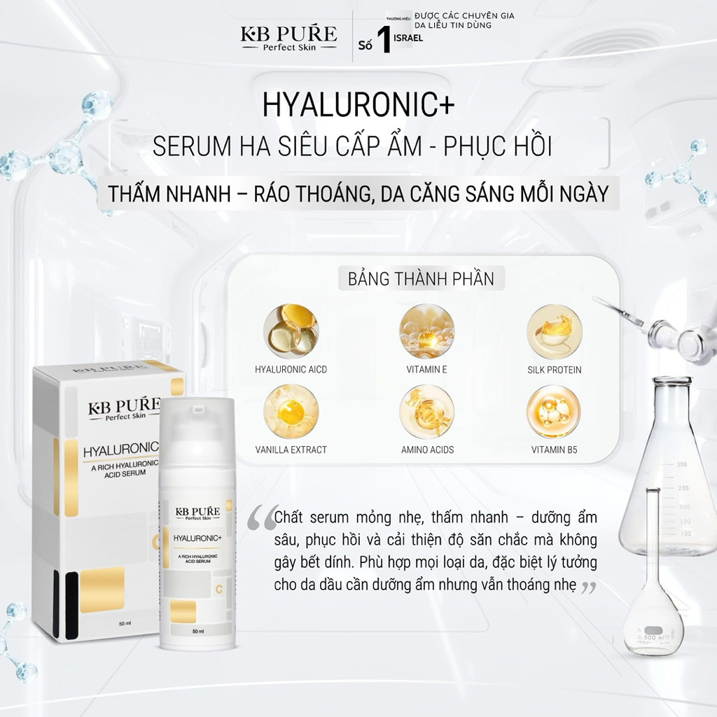SERUM SIÊU CẤP ẨM - HYALURONIC + - KB PURE