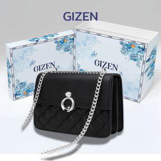 [CHUẨN HÀNG QC] Túi xách nữ đeo chéo vai dáng vuông nhiều ngăn cao cấp thiết kế ô trám GIZEN TX10