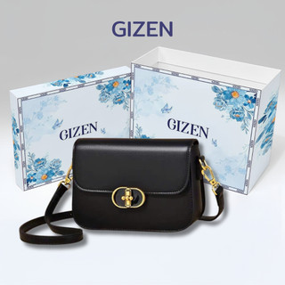  Túi xách Fullbox đeo vai nữ khóa mặt đá dây da túi đeo chéo 3 ngăn GIZEN TX21 