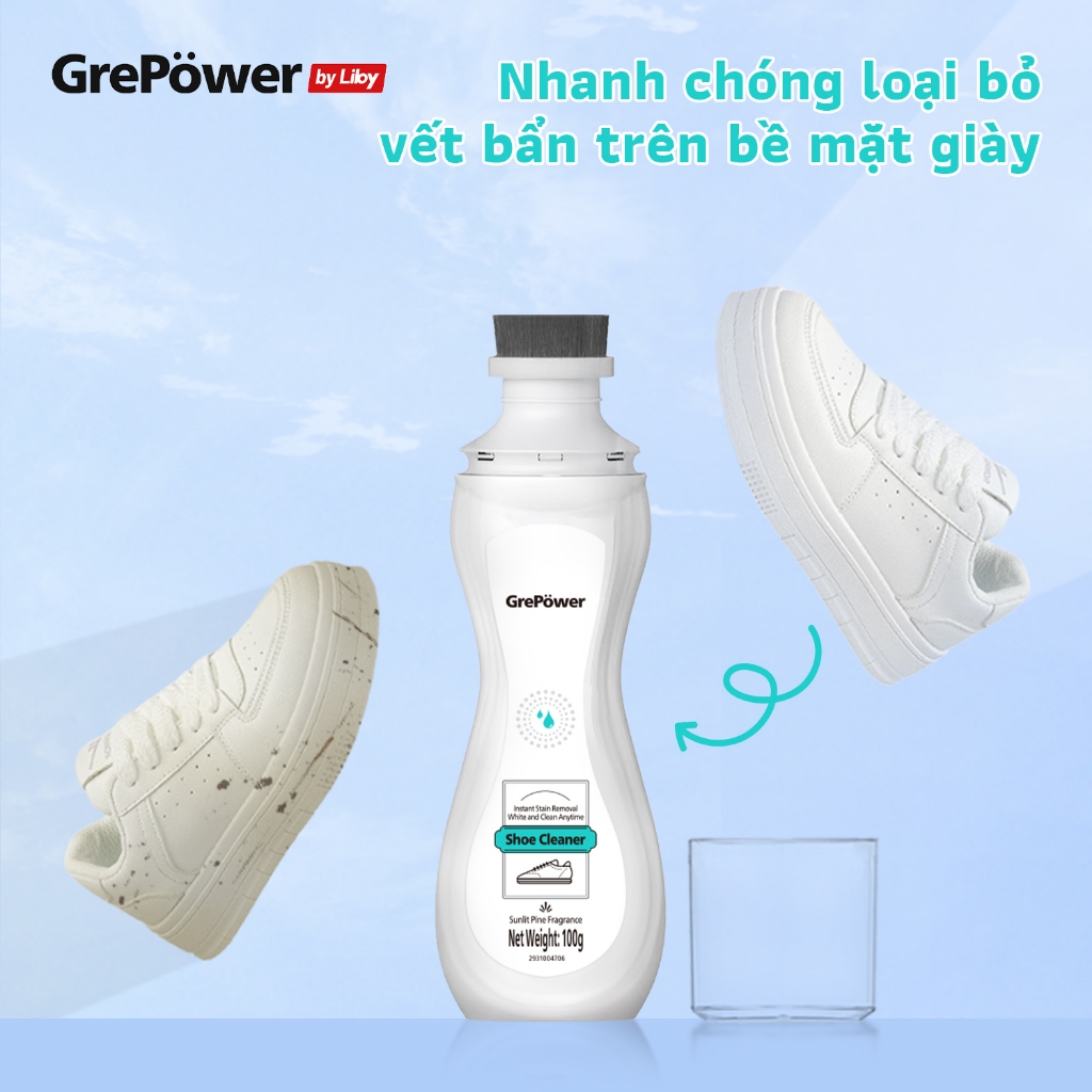 Dung dịch Tẩy Trắng Giày Liby – Lau là sạch, không cần giặt