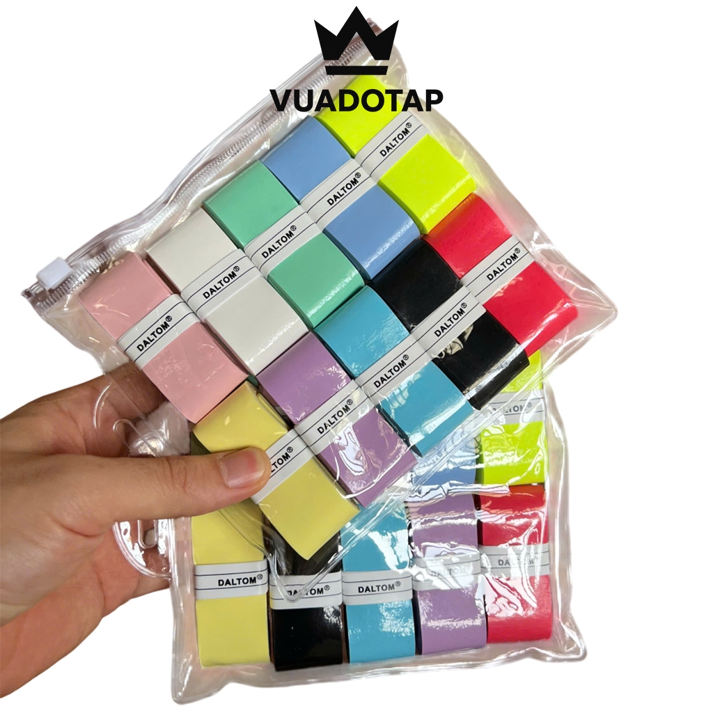 Combo 20 Quấn Cán Vợt, Cuốn Vợt Cầu Lông, Tennis, Bóng bàn, Pickleball Chính Hãng Daltom HT106
