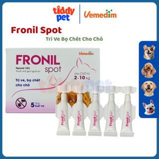 VMD Fronil Spot Tuýp Nhỏ Gáy Loại Bỏ Ve Rận Bọ Chét Cho Chó - 1 Hộp 5 Tuýp