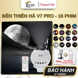  Đèn Thiên Hà V7 Pro THT DECOR Đèn Chiếu Vũ Trụ Kết Nối Bluetooth Nhạc Trắng Đèn V7 Mô Phỏng Không Gian Vũ Trụ Xoay 360 