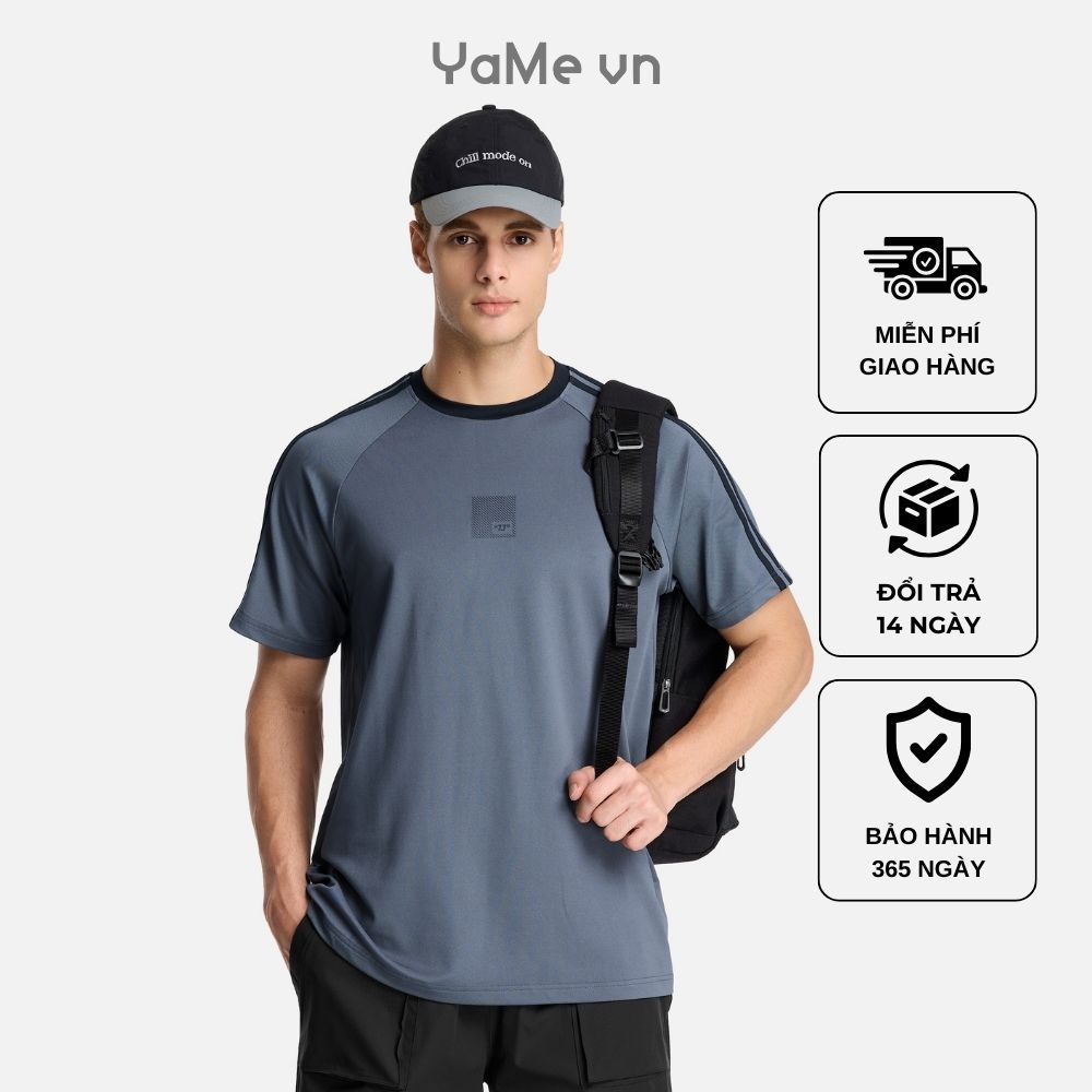 Áo Thun Nam Cổ Tròn Tay Ngắn ColorLock™ Seventy Seven 013 23218 |YaMe|