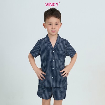 Bộ piijama short, chất liệu kate họa tiết đặc trưng NOEL cho bé SSK022S22