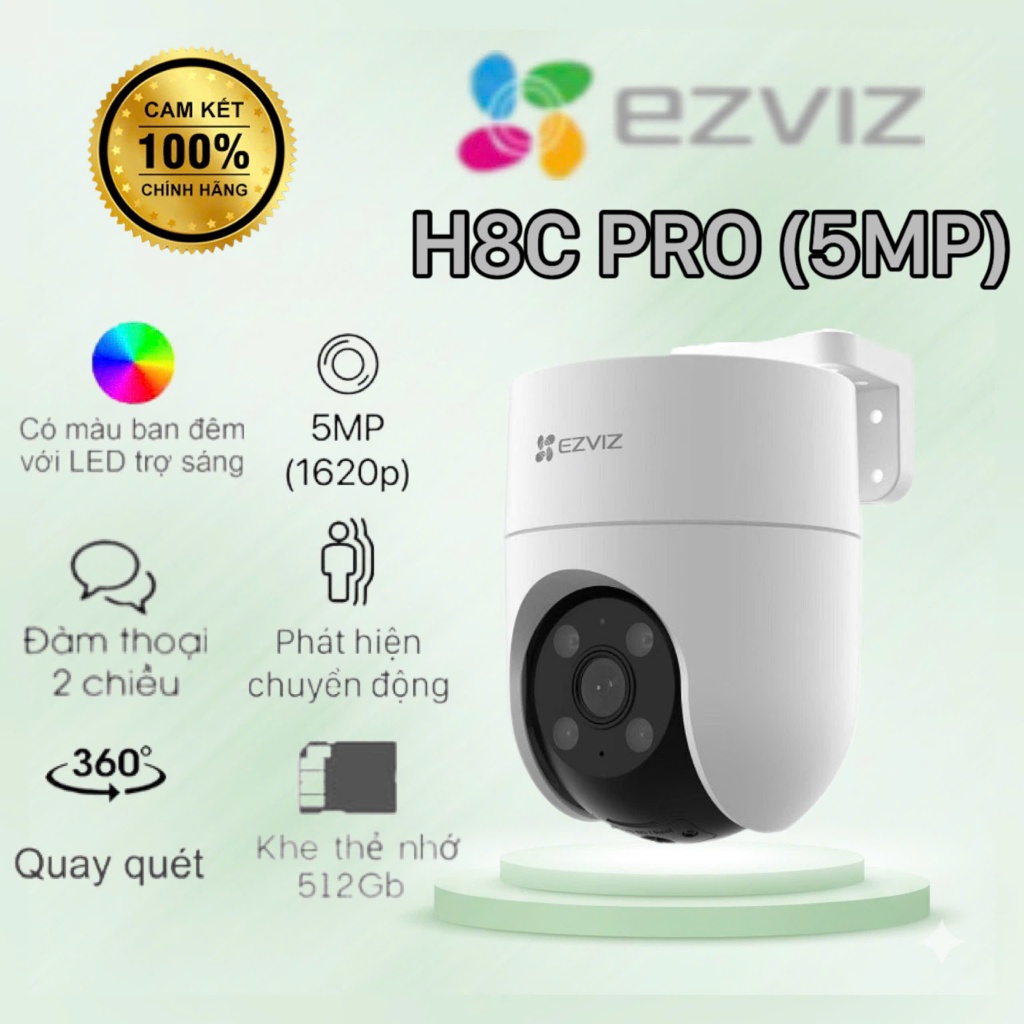 Camera EZVIZ H8C Pro 3K 5MP WiFi quay quét