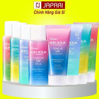  Kem Chống Nắng Skin Aqua Sunplay Tone Up Nhật Bản Việt- KCN Kiềm Dầu Nâng Tone Cho Da Dầu Mụn Khô Da Mặt & Body JAPARI 