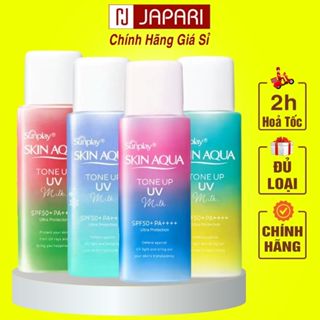  Kcn Skin Aqua Sunplay Tone Up MILK AUTH Kem Chống Nắng SkinAqua Kiềm Dầu Nâng Tông Cho Da Mặt Dầu Mụn Hỗn Hợp JAPARI 