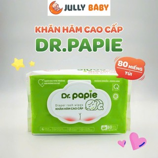 Khăn Hăm Cao Cấp Dr.Papie An Toàn Cho Bé Từ Sơ Sinh, Giúp cân bằng PH Gói 30-80Tờ/gói