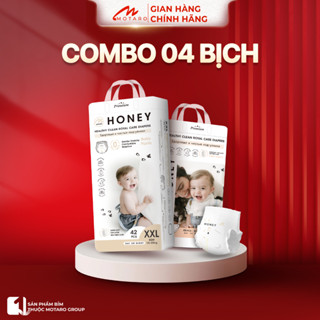   KHÔNG QUÀ  4 Bịch Tã Bỉm Dán Quần Honey Premium Chính Hãng Cho Bé 