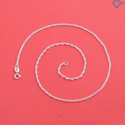 Dây chuyền bạc cho bé gái, bé trai mắt xích xoắn đẹp DTN0044 - Trang Sức TNJ