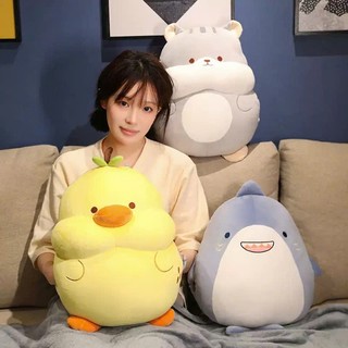  Bộ chăn gối văn phòng Ú ANVIHOME hình Cá vịt gà mèo chuột heo gấu trúc dễ thương 